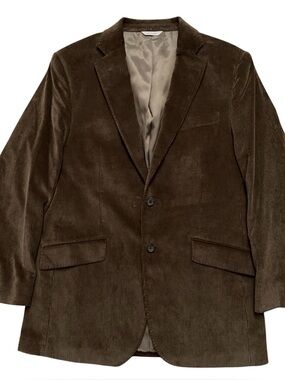 Banana Republic Blazer Jacket Mens 42R Corduroy Cashmere Constructured Brown
